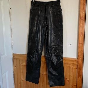 Vintage High Waisted Leather Pants